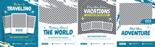 Travel agency social media post template