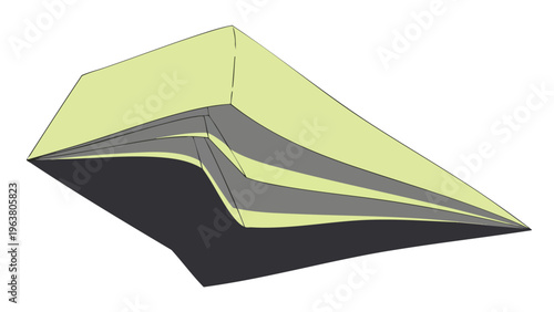 Geological Cross-Section Layers Diagram for Earth Science Education & Research