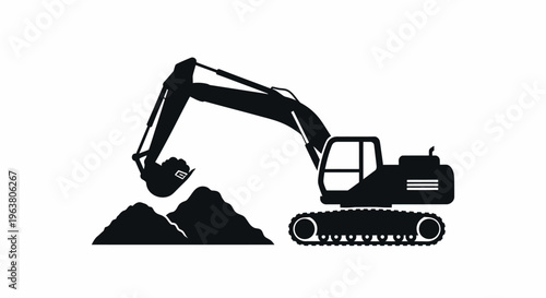 Heavy duty excavator digging machine.