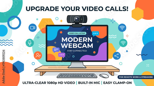 Modern Webcam Setup for Enhanced Video Calls