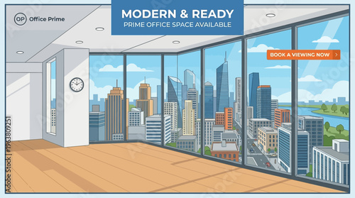 Modern Office Space with City View