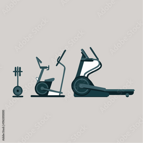 Black silhouette of a man lifting dumbbells fitness illustration