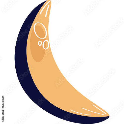 Yellow Banana Tropical Fruit Illustration
