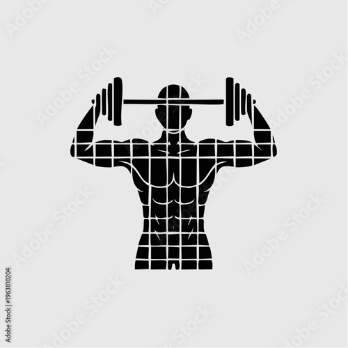 set of blue gym equipment icons on light background