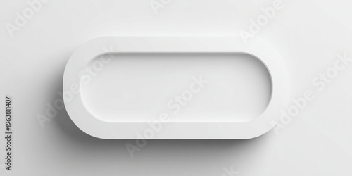 Empty White Tray On Plain Background For Product Display Concepts