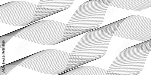 White geometric abstract background overlapping layers on bright space with line effect decoration. Circle style concept modern graphic design element for banner, flyer, card. vector