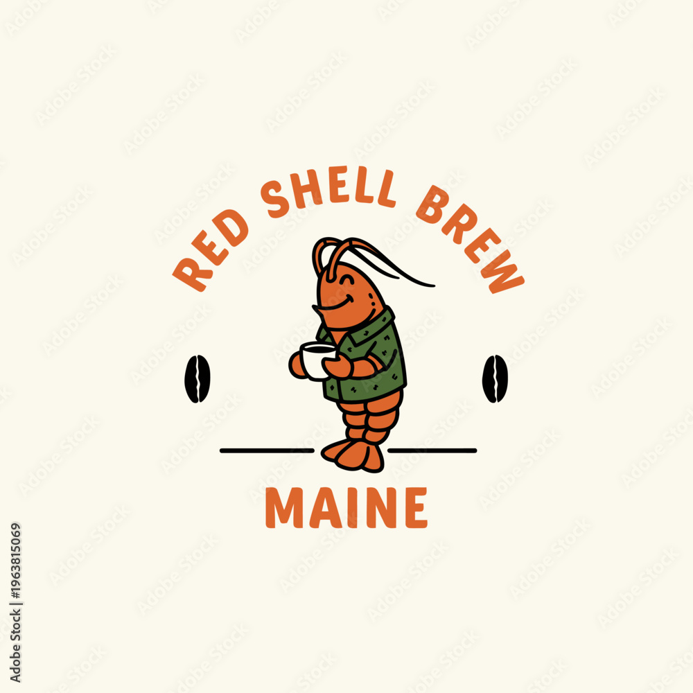 Fototapeta premium Cartoon Turtle Holding Coffee Cup.