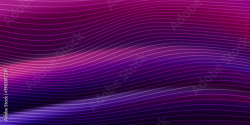 Abstract Purple Wave Background With Curved Lines And Futuristic Gradient Design