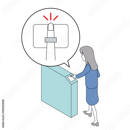 スマートリング決済で改札口を通過する女性