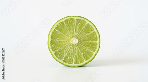 Fresh Lime Fruit Slice Isolated.