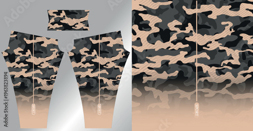 Abstract background style for sports leggings