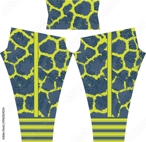 Abstract background style for sports leggings