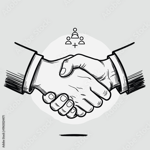 Business Partnership Handshake Agreement Deal.