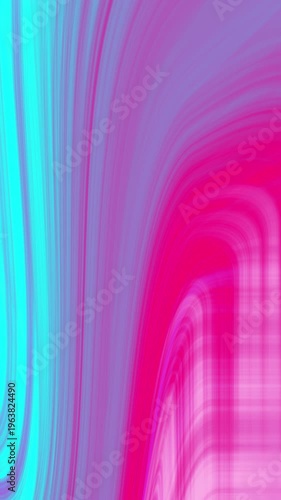 Abstract vibrant fluid motion with cyan and magenta waves, perfect for digital art backgrounds, social media graphics and motion design elements