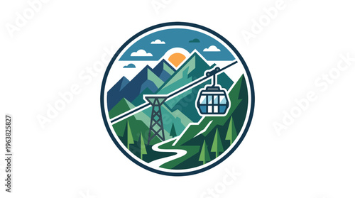 Mountain Gondola Logo Design