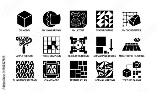 Visual guide to 3d modeling: uv mapping, texture baking, and texture filtering techniques