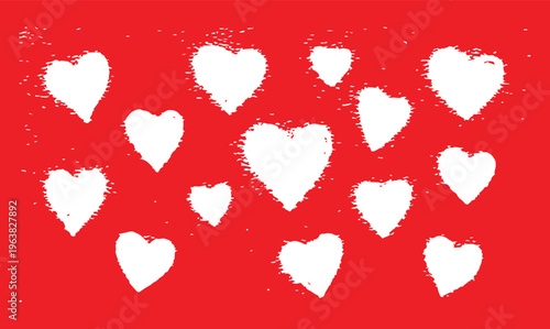 Hand Drawn Hearts Collection. Love Symbol Set Handdrawn scratchy heart illustration 