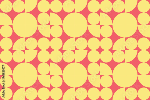 Circle Shapes and Designs Yellow Colors Geometric Pattern Abstract Background Geometric Background