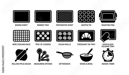 Baking tools and utensils: sheets, trays, and kitchen accessories