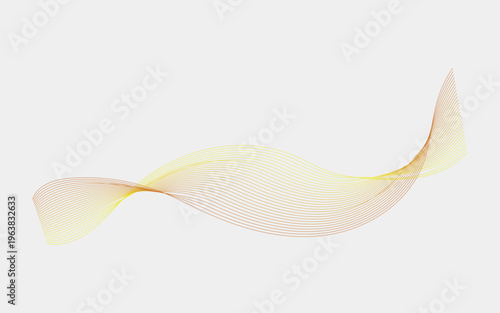 Abstract vector illustration of a red apple on a blue flowing wave background with light gradient lines and motion curves for a digital wallpaper design