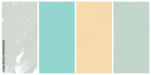 Four vertical rectangles displaying varying pastel and muted color tones