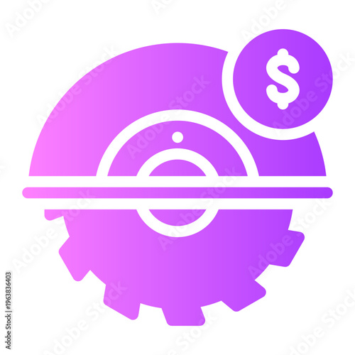 circular saw gradient icon
