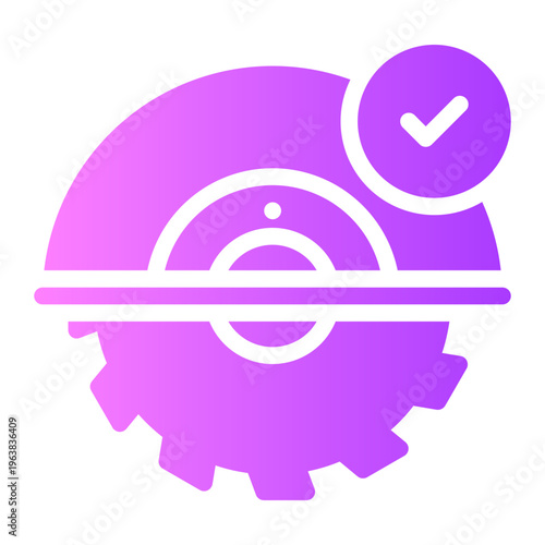 circular saw gradient icon