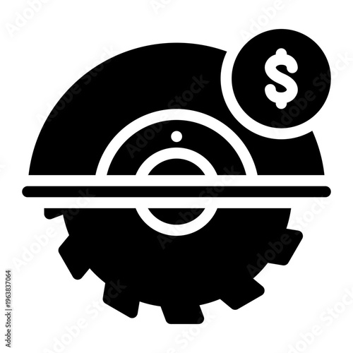 circular saw glyph icon