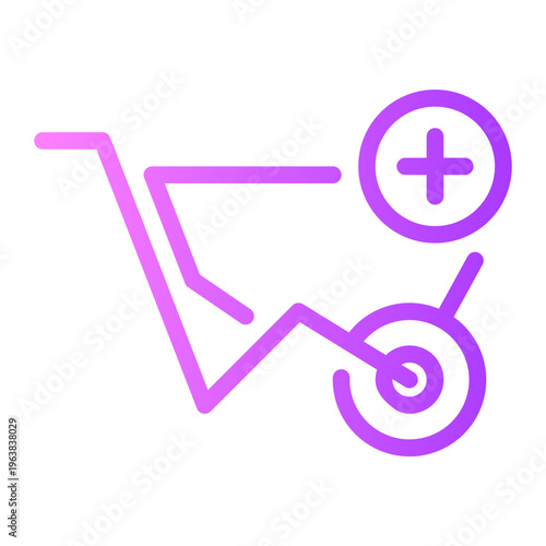 wheelbarrow gradient icon