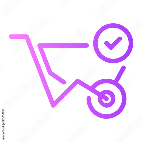 wheelbarrow gradient icon