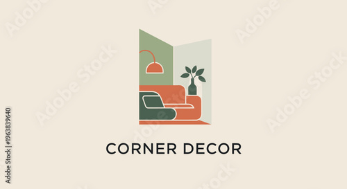 Minimalist Corner Decor Logo Design