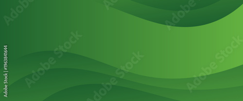 Green gradient abstract background. with green wave shapes. smooth transition.