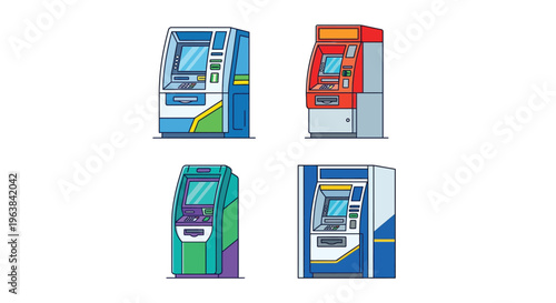 Colorful vector illustration of three different ornate hookahs displayed in a row