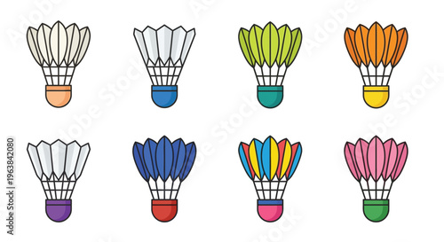 Colorful grilling tools and accessories arranged on a white background