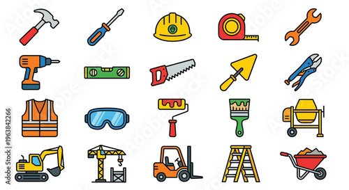 International workers day illustration featuring diverse construction professionals