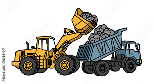 Heavy duty truck and loader machinery 1.