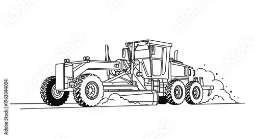 Large industrial construction bulldozer machine.