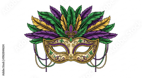 carnival mask isolated on white