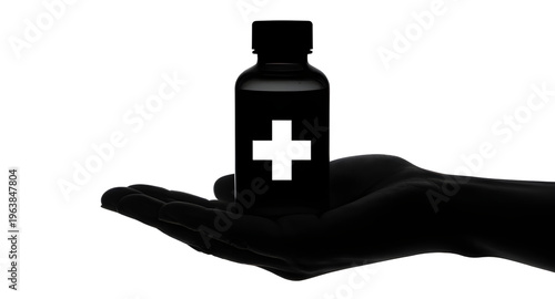 bottle, hand, holding, medicine, pill, tablet, capsule, drug, pharmacy, healthcare, medical, health, prescription, medication, remedy, cure, treatment, pharma, container, vial, liquid, supplement, vit