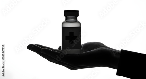 medicine, hand, holding, bottle, pill, tablet, capsule, drug, pharmacy, healthcare, medical, health, prescription, medication, remedy, cure, treatment, pharma, container, vial, liquid, supplement, vit