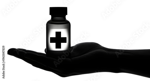 holding, hand, medicine, bottle, pill, tablet, capsule, drug, pharmacy, healthcare, medical, health, prescription, medication, remedy, cure, treatment, pharma, container, vial, liquid, supplement, vit