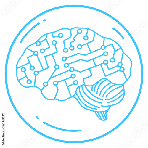 AI Bubble Artificial Intelligence Brain Illustration