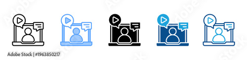 Livestream icon multiple style and collection