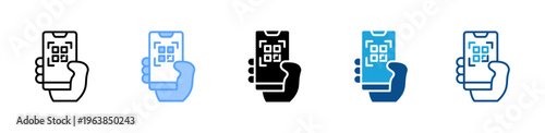 Qr Code icon multiple style and collection