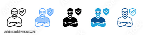Bouncer icon multiple style and collection