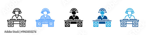 Dj Booth icon multiple style and collection