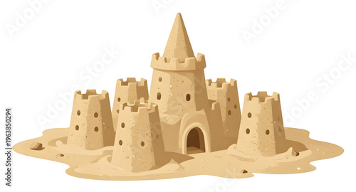 tower, sandcastle, sand, castle, beach, seaside, ocean, sea, waves, summer, vacation, holiday, fun, play, kids, children, summerfun, sandcastlefun, fortress, moat, sculpture, sandart, sandy, shore, co