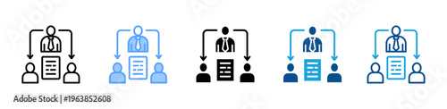 Task Delegation icon multiple style and collection