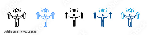 Self-Improvement icon multiple style and collection
