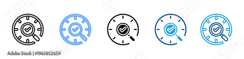 Process Optimization icon multiple style and collection